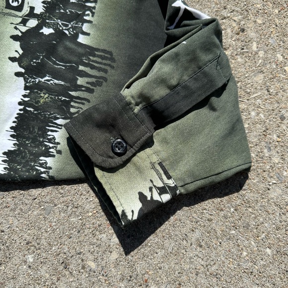 Vintage Blacksmith Japanese Manga Shirt Samurai 90's Button Long Sleeve size XL - Picture 10 of 14